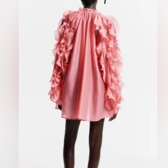 H&M Coral Ruffle Blouse white lotus collection - Picture 15 of 15